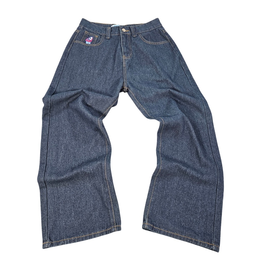 Polar Big Boy Jeans Dark Blue Wash Baggy Fit Size 28 Y2K Skate Denim Streetwear